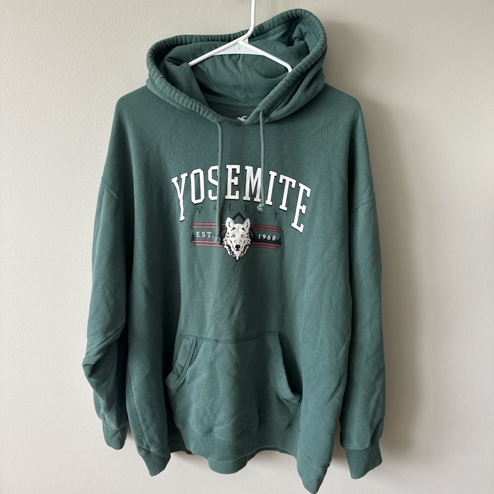 Hollister Forest Green Hoodie Sweatshirt